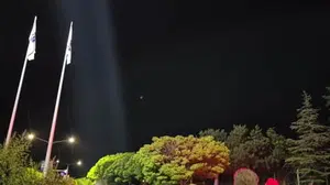 Eskişehir'deki TEI fabrikasında yangın söndürme çalışmaları havadan destekleniyor