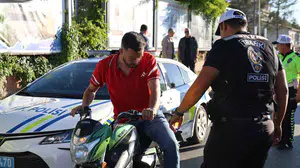 Elazığ'da dur ihtarına uymayan motosiklet sürücüsüne 200 bin lira ceza
