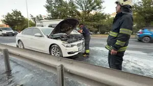 Eskişehir'de sanayiden çıkan otomobil 10 dakika içinde alev aldı
