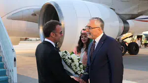 Fransa Cumhurbaşkanı macron ve yunanistan başbakanı miçotakis ankara'da
