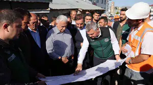 Binali Yıldırım Otlukbeli’nde taşkın koruma projesini inceledi