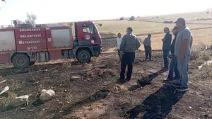 Kıvılcımlar otluk alanda yangına neden oldu: Tokat'ta yangın paniği