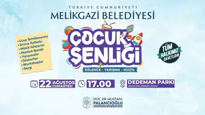 Melikgazi’de çocuklar için renkli şenlik hazırlığı