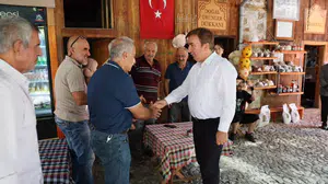 Erzincan valisi aydoğdu, apçağa köyünde esnafla bir araya geldi
