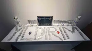 Edirne'de durdurulan araçta 600 uyuşturucu hap ele geçirildi