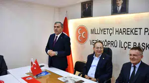 MHP'den Vezirköprü'ye yeni ilçe başkanına destek ziyareti
