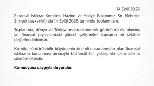 Hazine ve Maliye Bakanı başkanlığında finansal istikrar komitesi toplandı