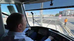Konya'da yeni tramvay hattında test sürüşü gerçekleşti