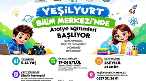 Yeşilyurt bilim merkezi atölye eğitimleri 26 Eylül'de başlıyor