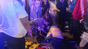 Ereğli'de anne ve oğluna motosiklet çarptı: 1 yaralı