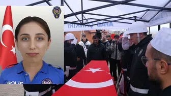 Manisa’daki kazada şehit olan polis memuru son yolculuğuna uğurlandı