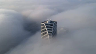 Bursa’da sabah sisi: Yüksek yapılar sisin üstünde kaldı!