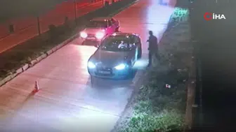 Polise çarptı, kaçtı! Ölümden saniyelerle kurtulan anlar görüntülendi