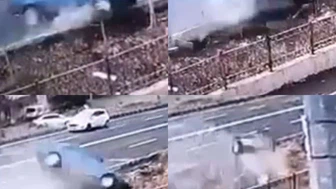 Kahramanmaraş’ta otomobil drenaj kanalına uçtu: Kaza anı saniye saniye görüntülendi!