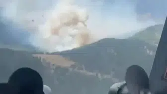 Kaş'ta alevlerle zorlu mücadele: Yangını kontrol altına alma çalışmaları sürüyor