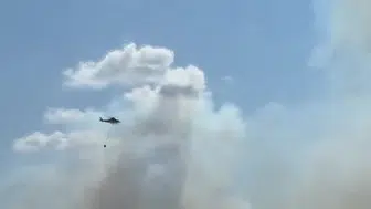 Silivri'deki tarla yangınına havadan müdahale sürüyor