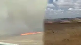 Silivri'de tarlada başlayan yangın rüzgârın etkisiyle büyüdü