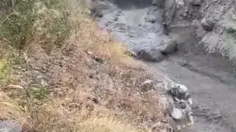 Tunceli'de heyelan anı kameraya böyle yansıdı
