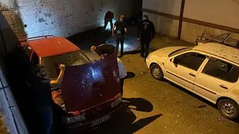 Trabzon'da hareketli dakikalar: Emniyetin otoparkına İHA düştü