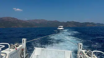 Marmaris'te makine arızası paniği: 7 kişi kurtarıldı