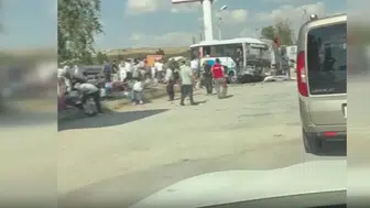 Ankara-Eskişehir yolunda feci kaza: Halk otobüsü ile kamyon çarpıştı