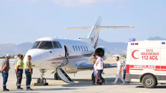 Girne'de alabora olan feribottan sağ çıktı: 35 haftalık gebe Türkiye'ye nakledildi