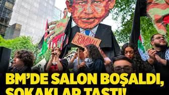 Netanyahu'nun New York ziyaretine dev protesto: BM'de salon boşaldı, sokaklar taştı