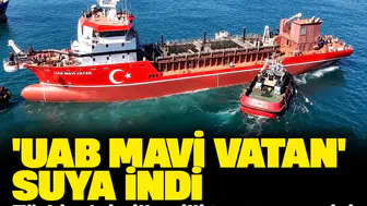 'UAB Mavi Vatan' suya indi: Türkiye'nin ilk milli tarama gemisi göreve hazırlanıyor