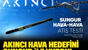AKINCI Hava Hedefini SUNGUR ile vurdu! AKINCI TİHA, yüksek süratli hedef insansız hava aracını tam isabetle vurdu