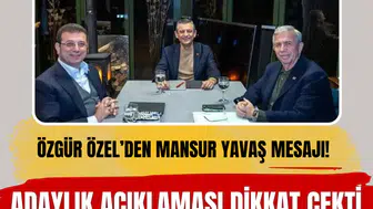 Özgür Özel cumhurbaşkanlığı adaylığı için Ekrem İmamoğlu ve Mansur Yavaş'ı işaret etti