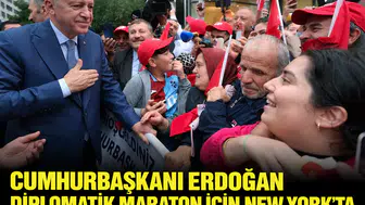 Cumhurbaşkanı Erdoğan diplomatik maraton için New York'ta: Türkevi önünde coşkulu kalabalık ile sıcak karşılama