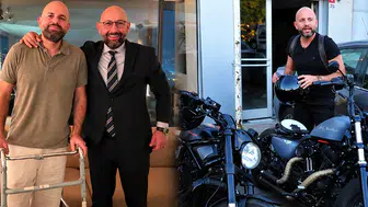 Motosiklet kazası geçiren İzzet Özilhan yürüteç desteğiyle görüntülendi