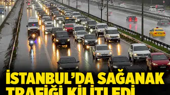 İstanbul'da sağanak trafiği kilitledi: Anadolu Yakası'nda yoğunluk yüzde 78