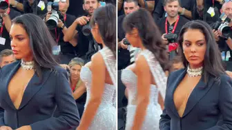 Georgina Rodriguez detayı gündeme bomba gibi düştü: Kırmızı halıda kameralara yansıyan nezaketsizlik!