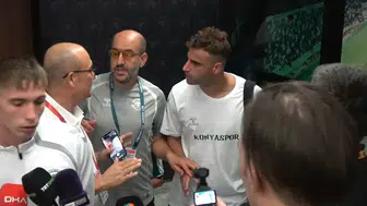Konyaspor-Trabzonspor maçı sonrası röportaj alanında ortalık bir anda karıştı!