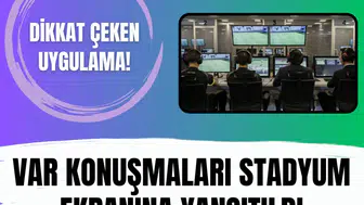Premier Lig'de VAR konuşmaları stadyum ekranına yansıtıldı