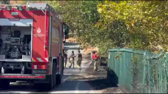 Beylikdüzü'nde korkutan yangın: Otluk alanda başlayan alevler minibüsü küle çevirdi