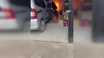 Emirdağ'daki oto elektrik dükkanında yangın paniği