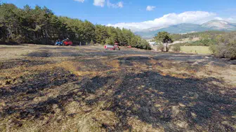 Anız yangını ormana sıçradı, köylü müdahalesi yangını kontrol altına aldı
