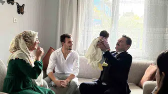 Bilecik'te evlilik kredisiyle yuva kuran ailenin bebek sevincine ziyaret