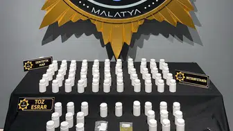 Malatya'da uyuşturucu operasyonunda 2 gözaltı ve ele geçenler