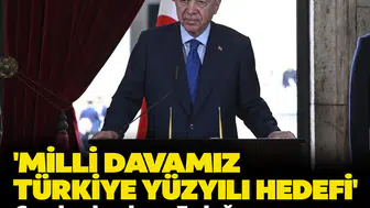 'Milli davamız Türkiye Yüzyılı hedefi': Cumhurbaşkanı Erdoğan ve devlet erkanı Anıtkabir'de