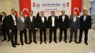 Muğla Eğitim-Bir-Sen'de Önder Uçak yeniden başkan seçildi
