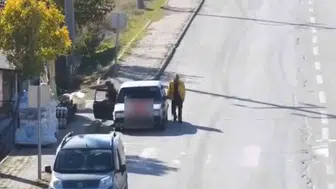 Kırıkkale'de denetimden kaçmak için koltuk değiştiren sürücü drona yakalandı