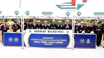 Karatay’da emniyet müdürlüğü ve polis merkezi için temel atma töreni yapıldı