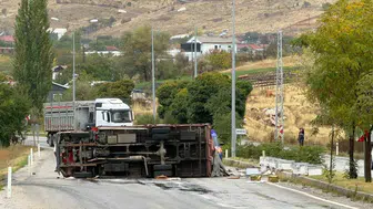Malatya'da arı yüklü kamyon devrildi, 2 kişi yaralandı