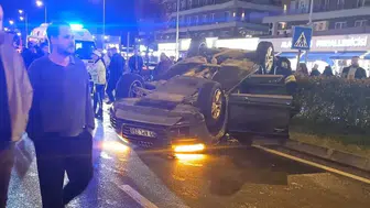 Tekirdağ'ın Çorlu ilçesinde otomobil takla attı: 2 yaralı