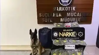 Bilecik'te takip edilen araçtaki valizden 8,5 kilo uyuşturucu çıktı: 2 tutuklama