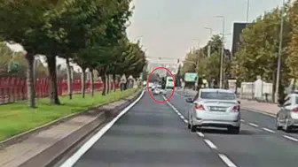 Kayseri'de otomobille çarpışan motosikletli havaya savruldu: Kaza anı kask kamerasında