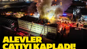 Alevler çatıyı kapladı! Tuzla'da ayakkabı fabrikasında yangın